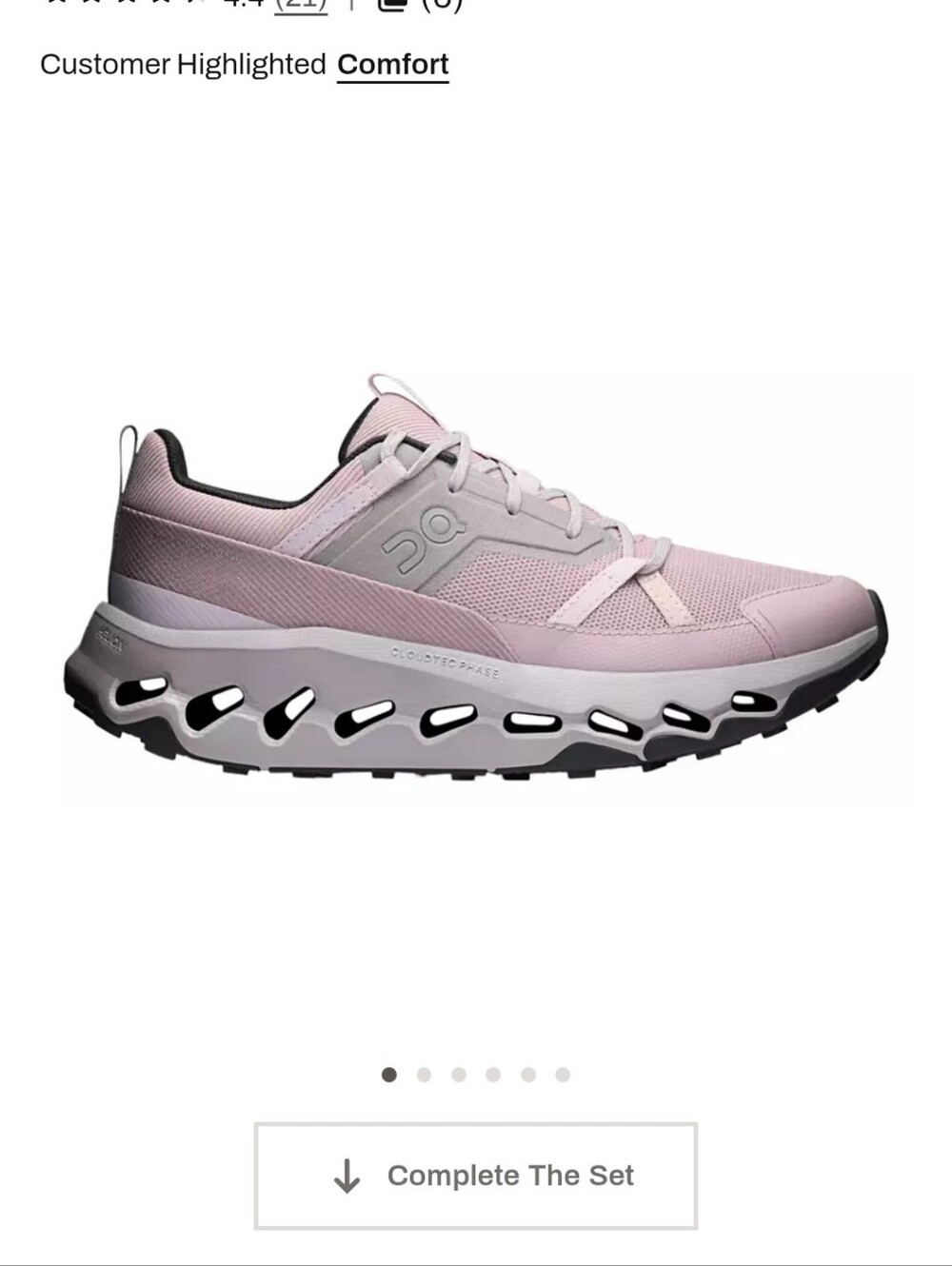New On Cloud Mauve Cloud Horizon Hiking Shoes